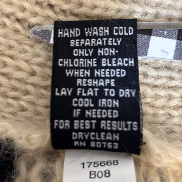 Moda International Cream Mohair Long Cardigan Sweater Large Cottagecore Boho - Picture 8 of 8